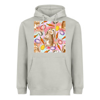Moon Dust Happy Easter Bunny Seamless Pattern Heavyweight Hoodie - BundleAndBundleShop