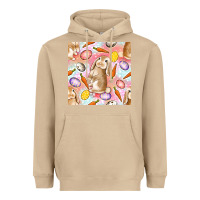 Mushroom Happy Easter Bunny Seamless Pattern Heavyweight Hoodie - BundleAndBundleShop