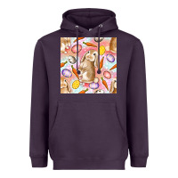 Plum Happy Easter Bunny Seamless Pattern Heavyweight Hoodie - BundleAndBundleShop