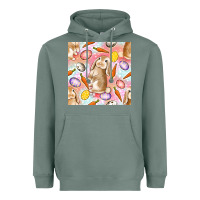 Sage Happy Easter Bunny Seamless Pattern Heavyweight Hoodie - BundleAndBundleShop
