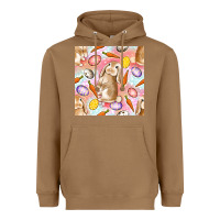 Toasted Coconut Happy Easter Bunny Seamless Pattern Heavyweight Hoodie - BundleAndBundleShop