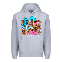 Heather Grey bows before bros olivia Premium Hoodie - OliviaCreatesArt