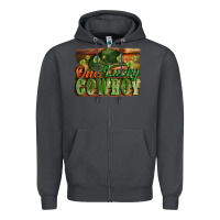 Smoke One lucky Cowboy St. Patrick's Day Zipper Hoodie - CowGirlArtShop