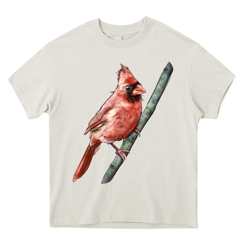 Northern Cardinal Bird Heavy Core Tee by LillyAllenDesigns | Teevron