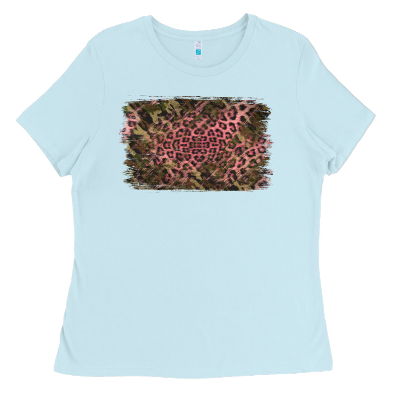 Camouflage Pink Leopard Background Ladies Tee by Jasminsmagicworld | Teevron