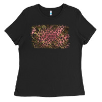 Black Camouflage Pink Leopard Background Ladies Tee - Jasminsmagicworld