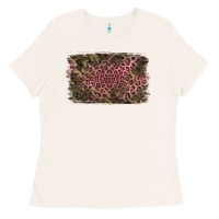 Bone Camouflage Pink Leopard Background Ladies Tee - Jasminsmagicworld