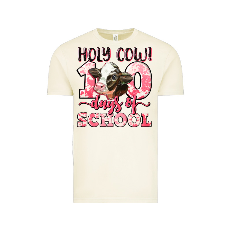 Holy Cow 100 Days Of School Vintage Tee by LillyAllenDesigns | Teevron