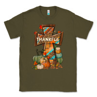 Army Green thankful fall cross Classic Tee - BundleAndBundleShop