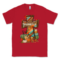 Red thankful fall cross Classic Tee - BundleAndBundleShop