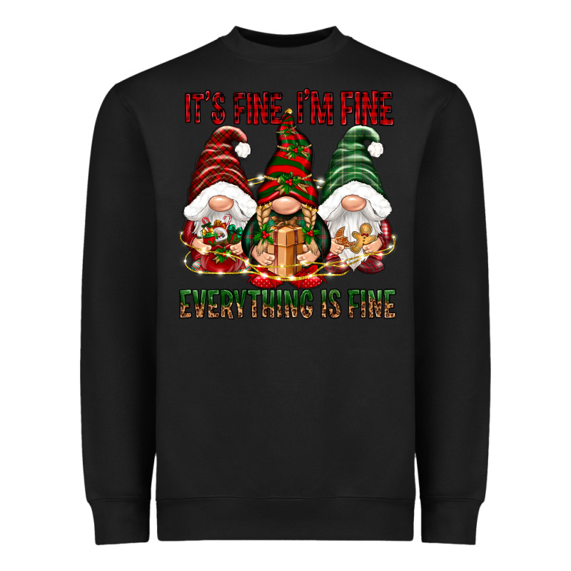 It's Fine I'm Fine Everything Is Fine Heavyweight Sweatshirt by NancyCooperArtShop | Teevron