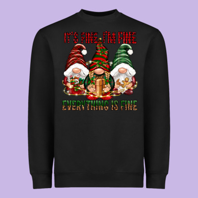 It's Fine I'm Fine Everything Is Fine Heavyweight Sweatshirt Designed By Nancycooperartshop
