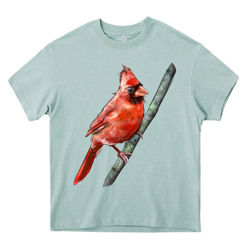 Northern Cardinal Bird Heavy Core Tee by LillyAllenDesigns | Teevron