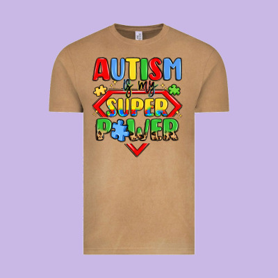 Autism Is My Superpower Vintage Tee Designed By Lillyallendesigns