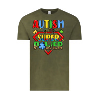 Vintage Olive autism is my superpower Vintage Tee - LillyAllenDesigns