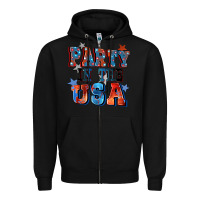Black Party in the usa 4th of july Zipper Hoodie - CowGirlArtShop