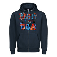 Navy Party in the usa 4th of july Zipper Hoodie - CowGirlArtShop
