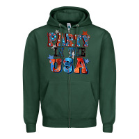 Sports Green Party in the usa 4th of july Zipper Hoodie - CowGirlArtShop