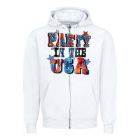 White Party in the usa 4th of july Zipper Hoodie - CowGirlArtShop