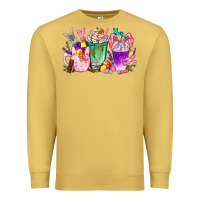 Antique Gold Easter Coffee Cups With Bunny Premium Sweatshirt - BundleAndBundleShop