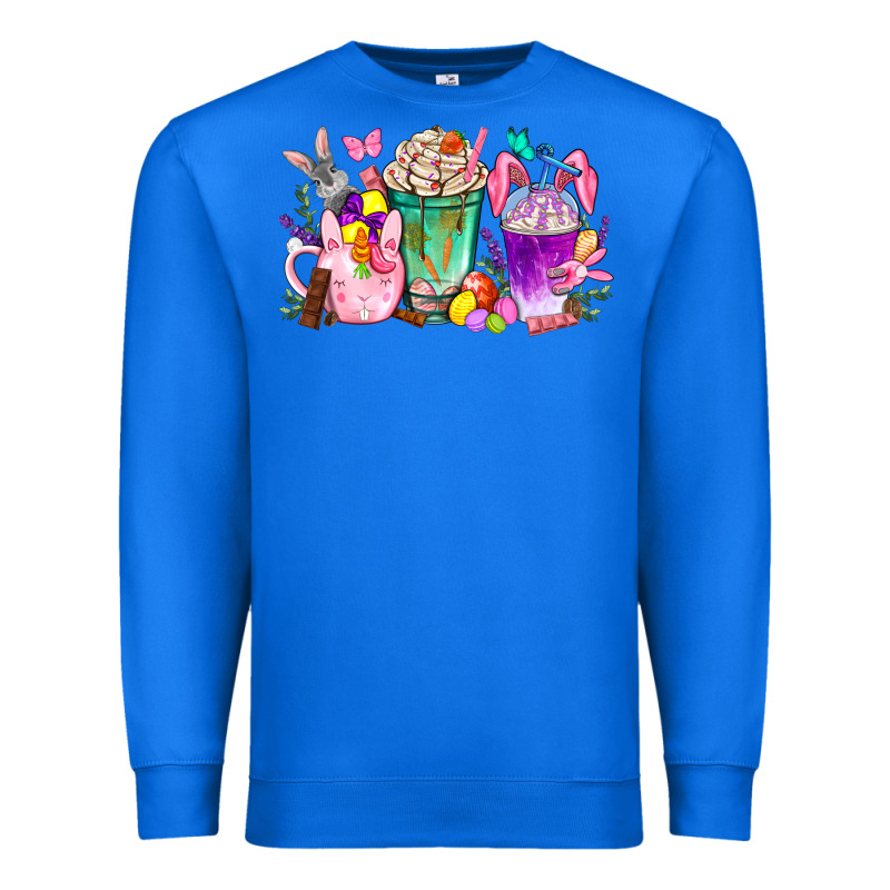 Easter Coffee Cups With Bunny Premium Sweatshirt by BundleAndBundleShop | Teevron