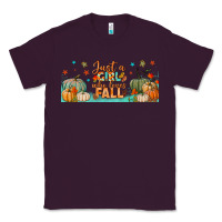 Plum just a girl who loves fall libbey glass Classic Tee - BundleAndBundleShop