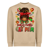 Mushroom santas favorite cat mom Heavyweight Sweatshirt - texasbilliewilder