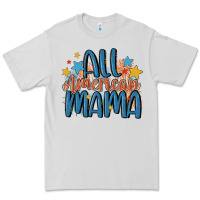 Dove Grey all american mama Premium Tee - MaliasSmallBusiness