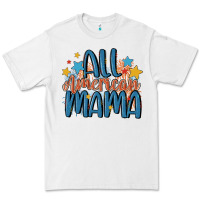 White all american mama Premium Tee - MaliasSmallBusiness