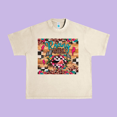 Racing Girl Urban Heavy Tee Designed By Jahusdesignshop