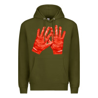 Army Green receiver gloves fa element 1 Premium Hoodie - FaDigitalArtStudio