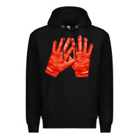 Black receiver gloves fa element 1 Premium Hoodie - FaDigitalArtStudio