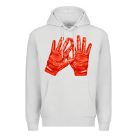 Dove Grey receiver gloves fa element 1 Premium Hoodie - FaDigitalArtStudio