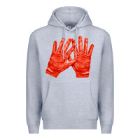 Heather Grey receiver gloves fa element 1 Premium Hoodie - FaDigitalArtStudio
