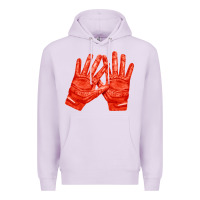 Lilac receiver gloves fa element 1 Premium Hoodie - FaDigitalArtStudio