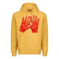 Mustard receiver gloves fa element 1 Premium Hoodie - FaDigitalArtStudio