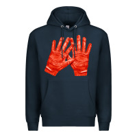 Navy receiver gloves fa element 1 Premium Hoodie - FaDigitalArtStudio