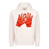 Pale Pink receiver gloves fa element 1 Premium Hoodie - FaDigitalArtStudio
