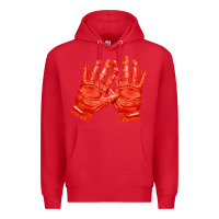 Red receiver gloves fa element 1 Premium Hoodie - FaDigitalArtStudio