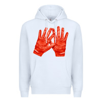 White receiver gloves fa element 1 Premium Hoodie - FaDigitalArtStudio