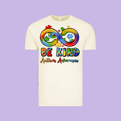 Be Kind Autism Awareness Infinity Symbol Vintage Tee Designed By Lillyallendesigns