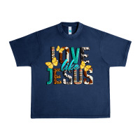 Navy Love Like Jesus Urban Heavy Tee - LillyAllenDesigns