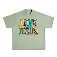 Oil Green Love Like Jesus Urban Heavy Tee - LillyAllenDesigns