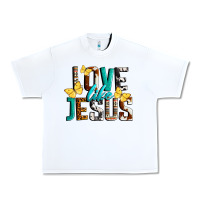 White Love Like Jesus Urban Heavy Tee - LillyAllenDesigns