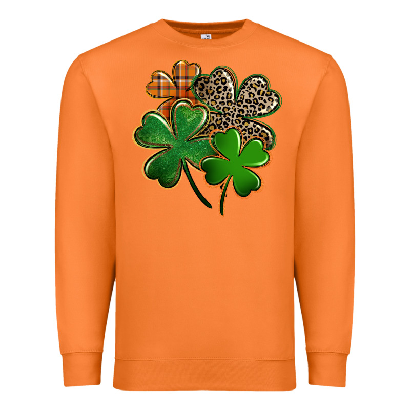 Leopard Shamrock Premium Sweatshirt by FaDigitalArtStudio | Teevron