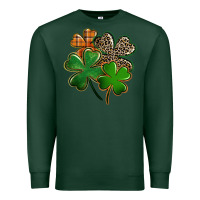 Sports Green leopard shamrock Premium Sweatshirt - FaDigitalArtStudio
