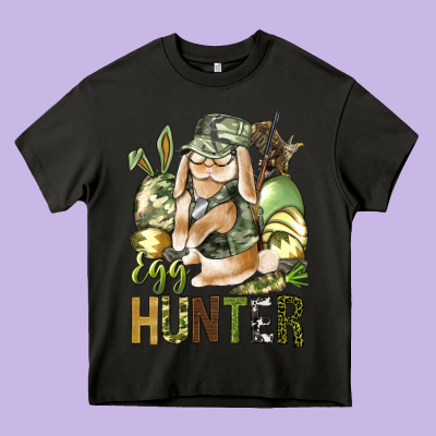 Egg Hunter Heavy Core Tee Designed By Nancycooperartshop