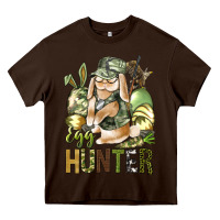 Chocolate Brown Egg hunter Heavy Core Tee - NancyCooperArtShop