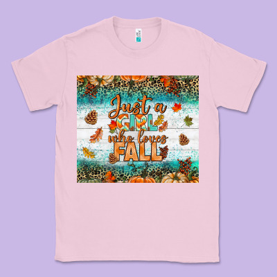 Just A Girl Who Loves Fall Tumbler Classic Tee Designed By Bundleandbundleshop