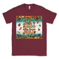 Burgundy Just A Girl Who Loves Fall Tumbler Classic Tee - BundleAndBundleShop